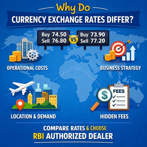 Why currency exchange rates differ